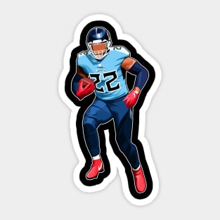 Derrick Henry #22 Runs With Ball Sticker